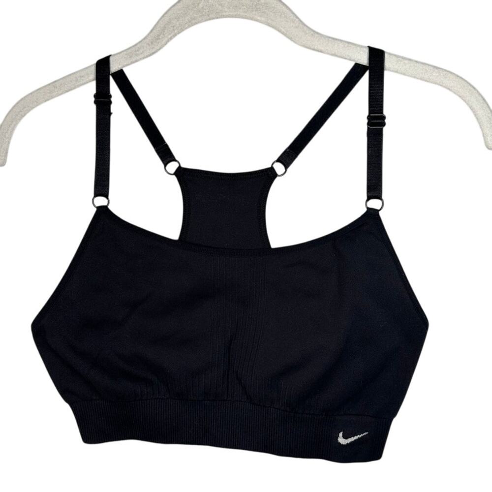 Nike Pro Dri-Fit Black Adjustable Strap Light Support Sports Bra Women's Medium